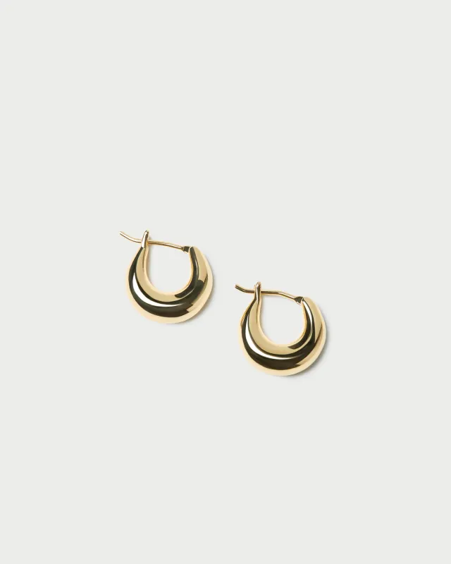 Adeline Gold Mini Dome Hoop Earring sold by Loeffler Randall