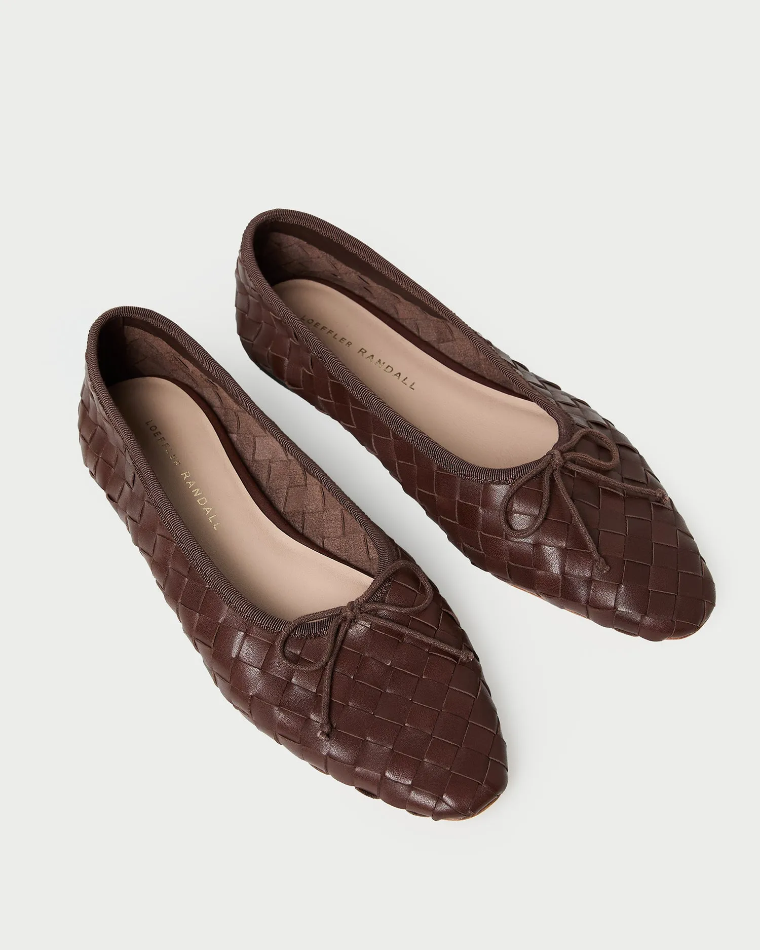 Landry Chocolate Woven Ballet Flat sold by Loeffler Randall product image thumbnail 4