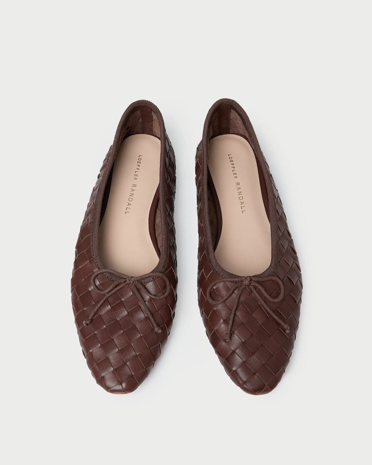 Landry Chocolate Woven Ballet Flat sold by Loeffler Randall