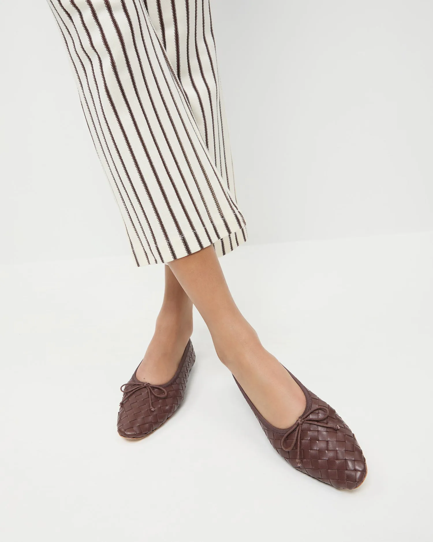 Landry Chocolate Woven Ballet Flat sold by Loeffler Randall product image thumbnail 2