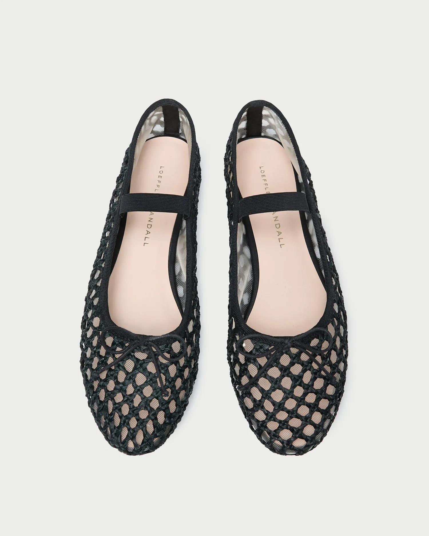 Leonie Black Crochet Ballet Flat sold by Loeffler Randall