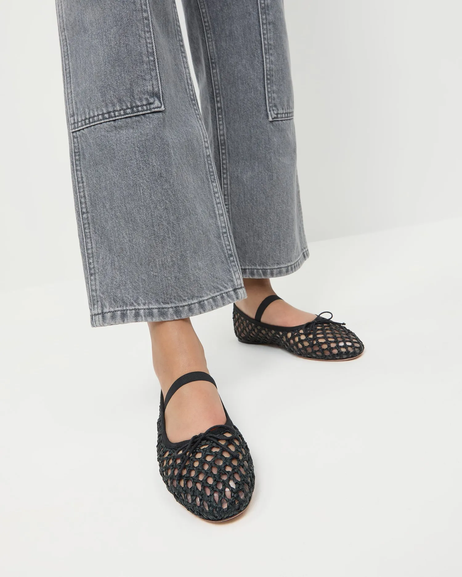 Leonie Black Crochet Ballet Flat sold by Loeffler Randall product image thumbnail 2