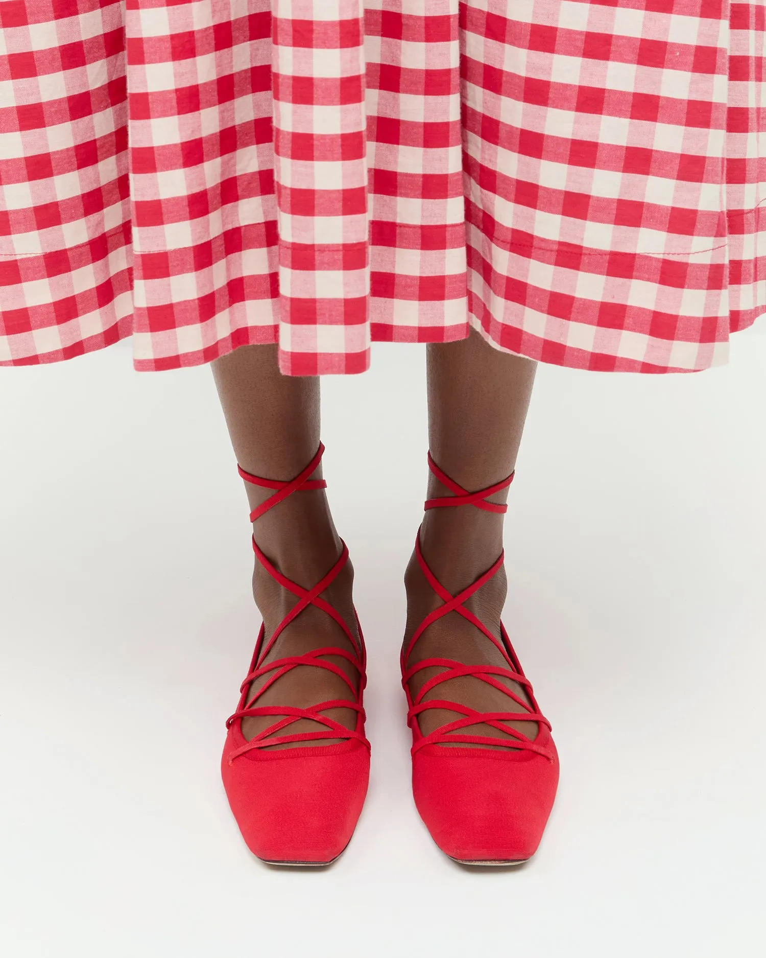Louisa Red Lace-Up Ballet Flat sold by Loeffler Randall product image thumbnail 2
