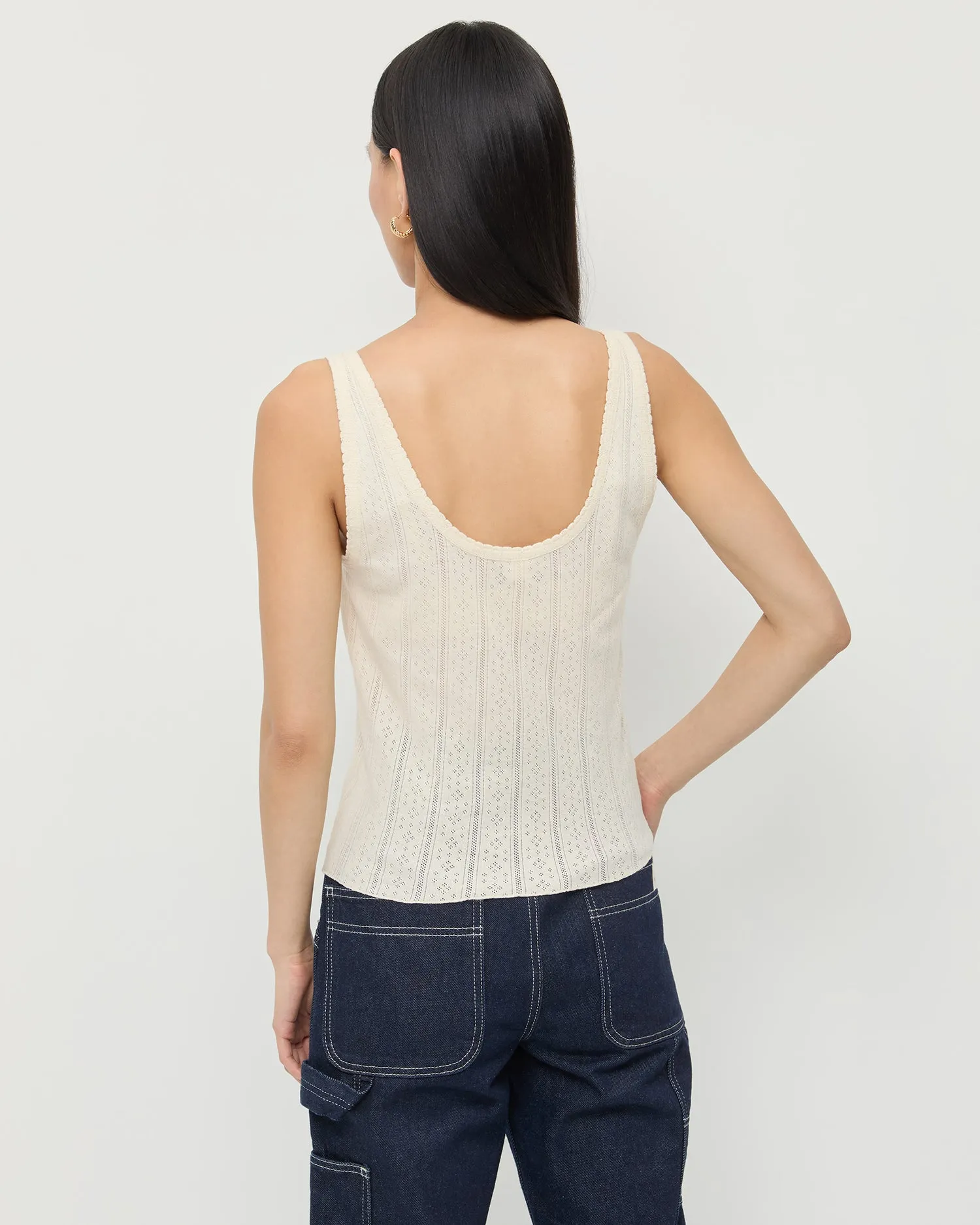 Rylee Pointelle Tank Top sold by Loeffler Randall product image thumbnail 3