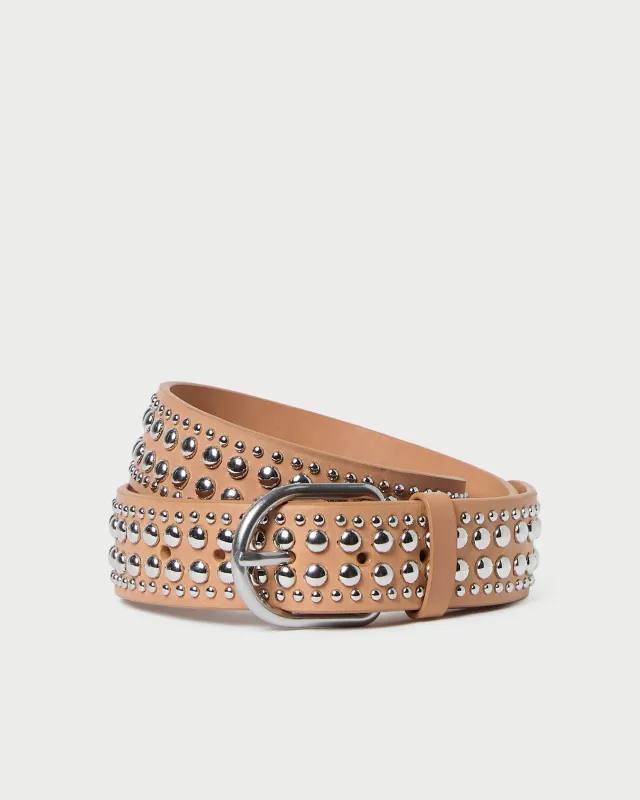 Isaac Honey/Silver Studded Belt sold by Loeffler Randall