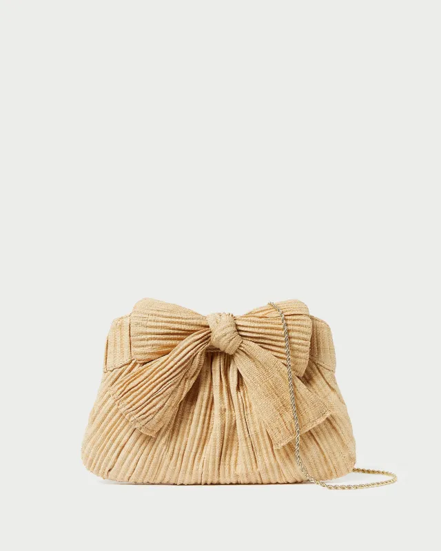 Rayne Natural Bow Clutch sold by Loeffler Randall