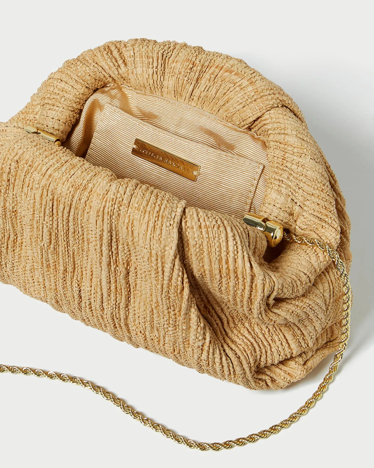 Bailey Natural Pleated Dome Clutch sold by Loeffler Randall product image thumbnail 4