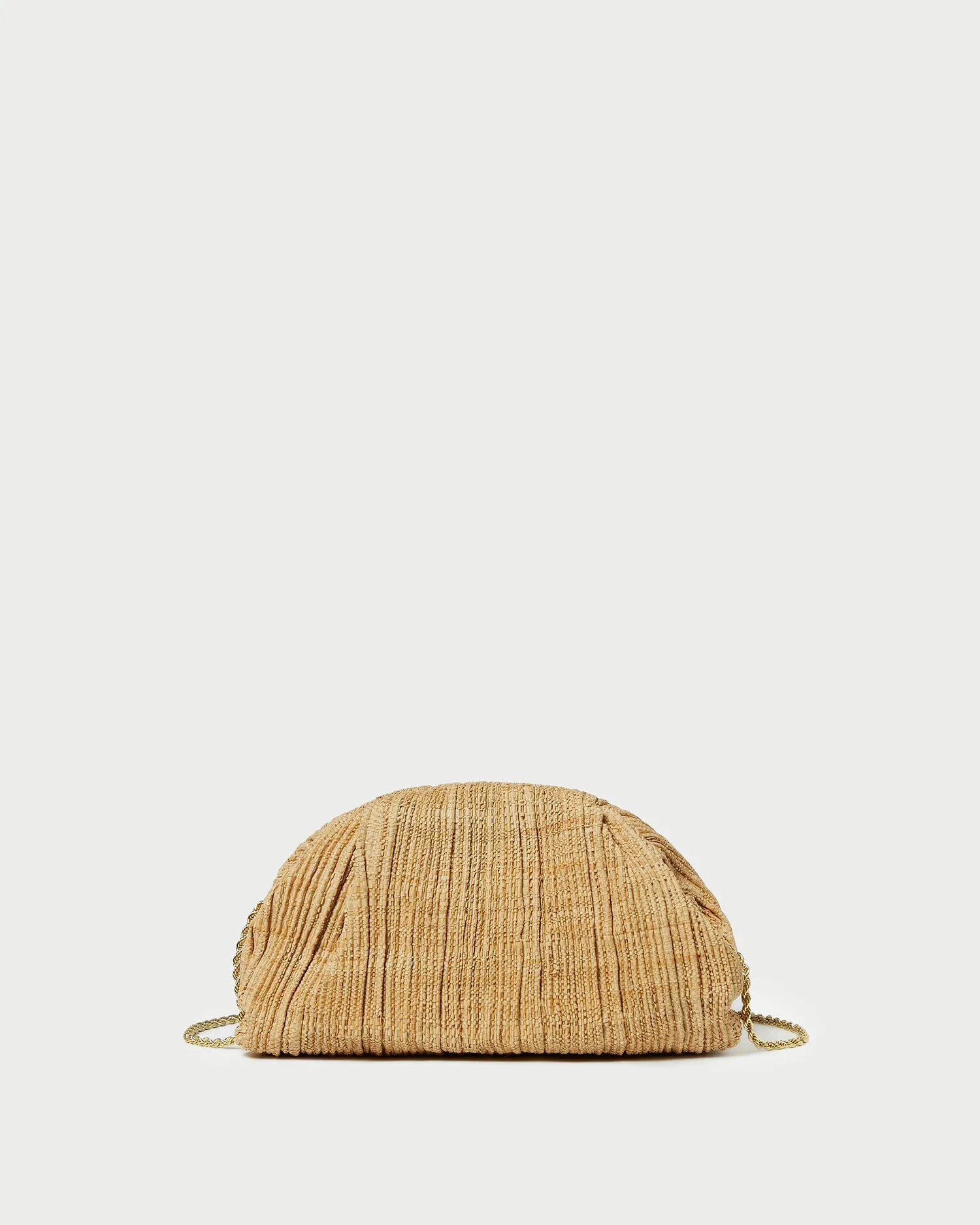 Bailey Natural Pleated Dome Clutch sold by Loeffler Randall