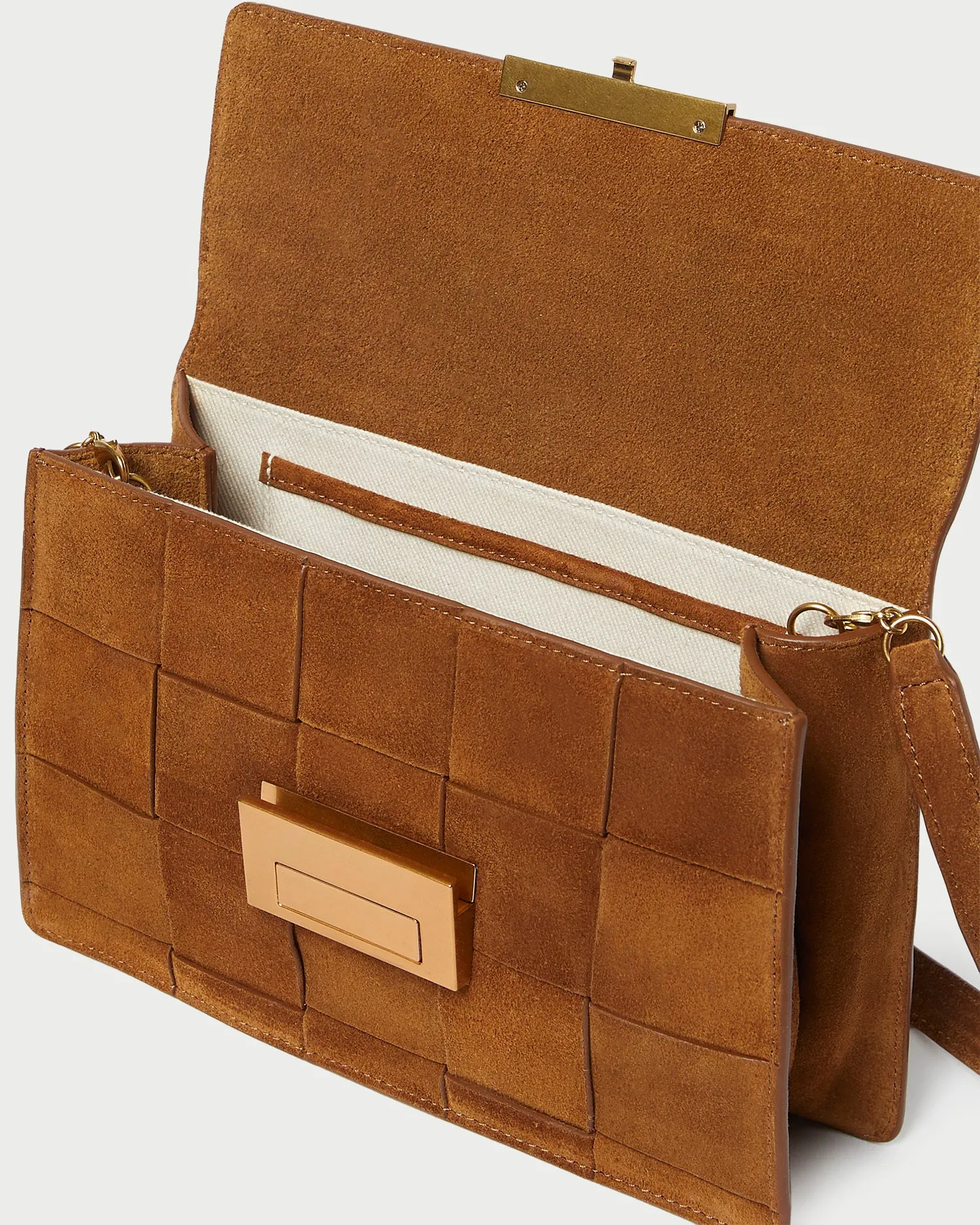 Delphine Cacao Suede Shoulder Bag sold by Loeffler Randall product image thumbnail 4