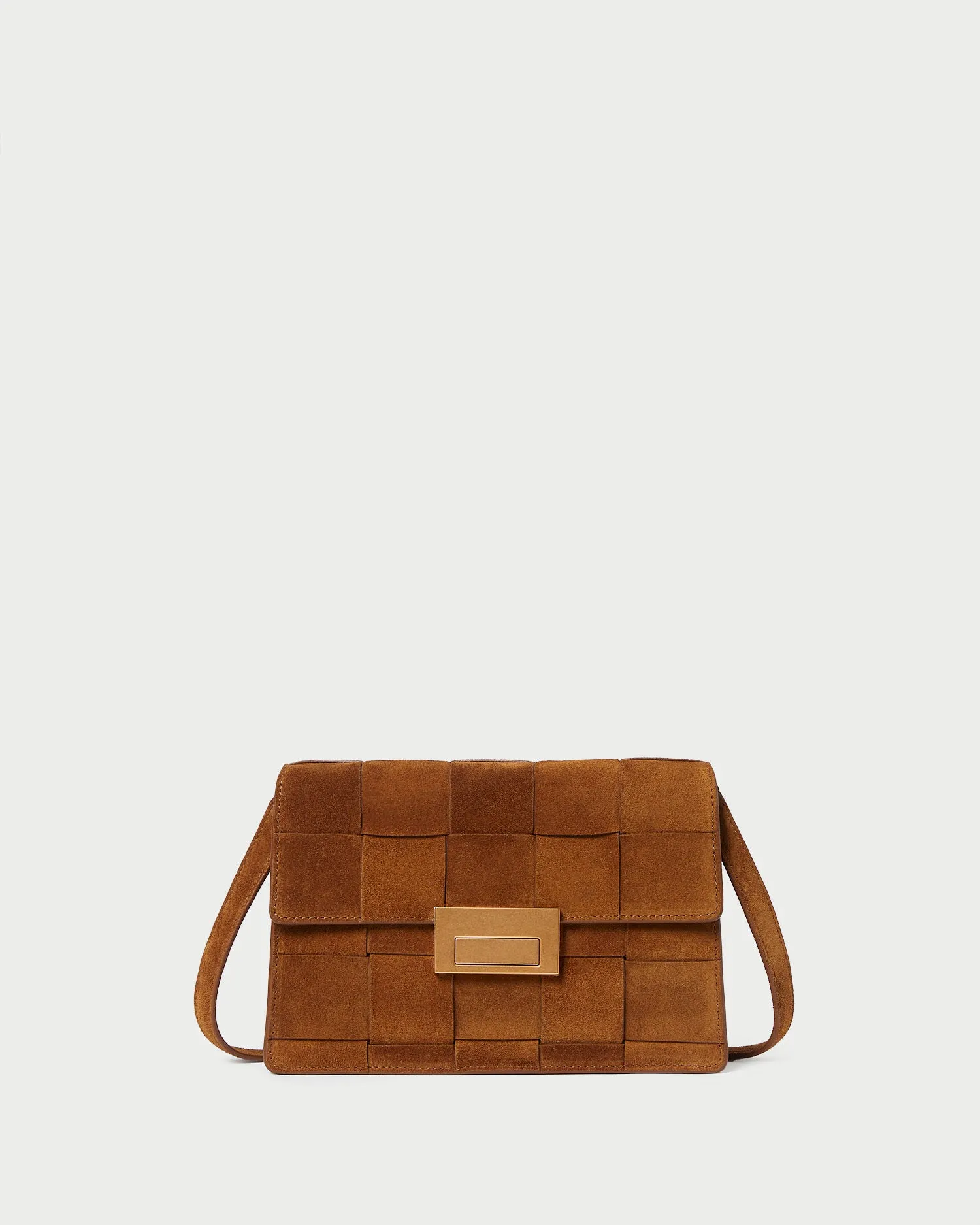 Delphine Cacao Suede Shoulder Bag sold by Loeffler Randall