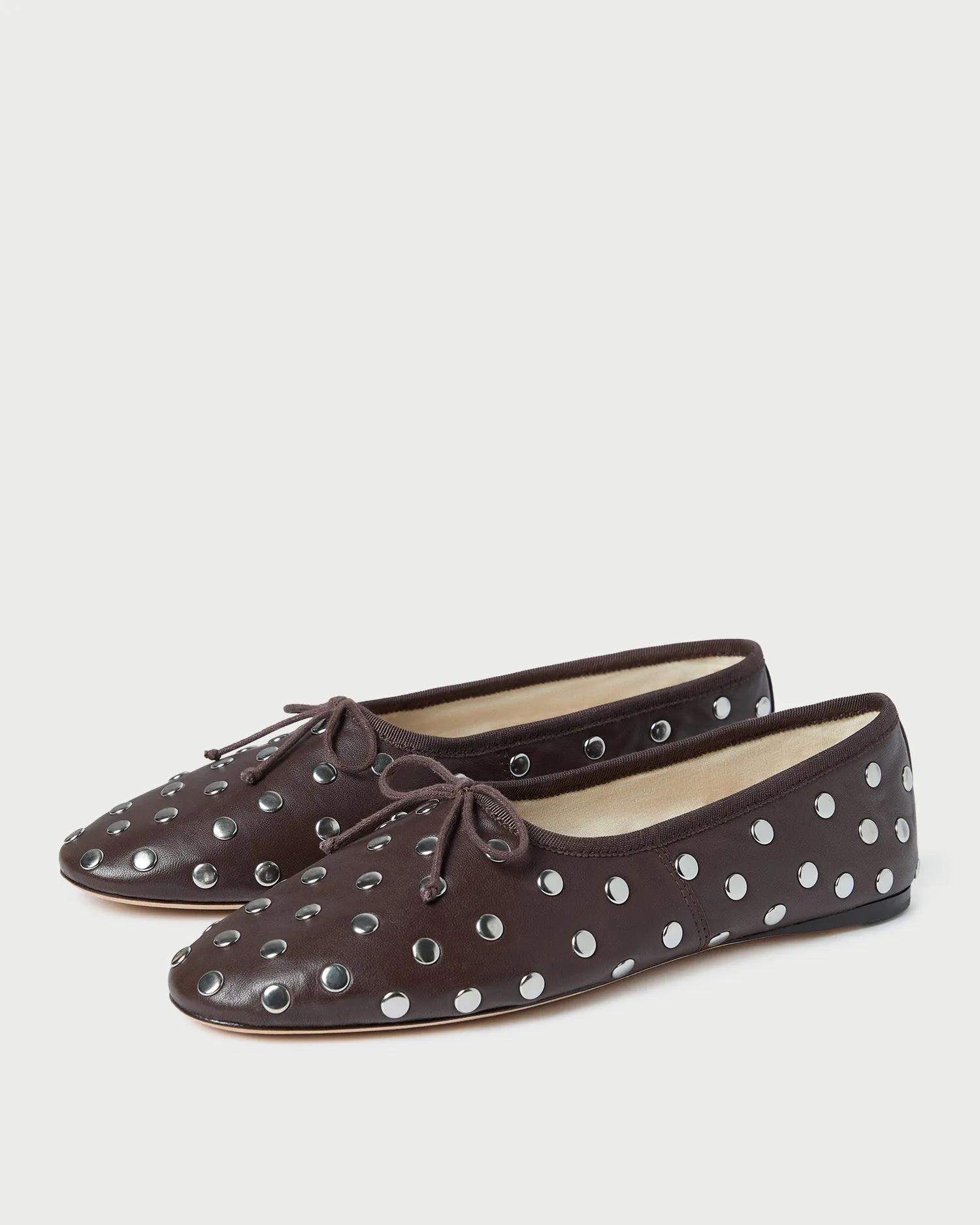 Landon Espresso/Silver Leather Ballet Flat sold by Loeffler Randall product image thumbnail 4