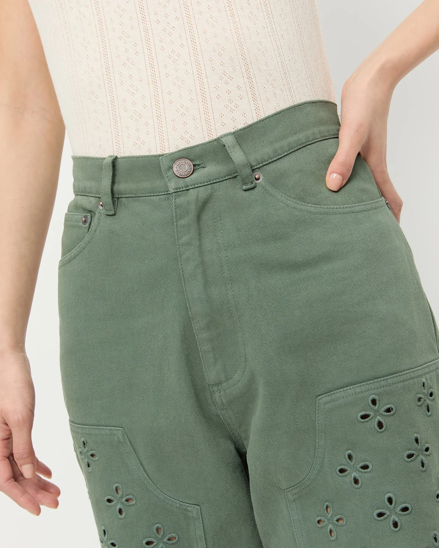 Demi Embroidered Pant sold by Loeffler Randall product image thumbnail 4