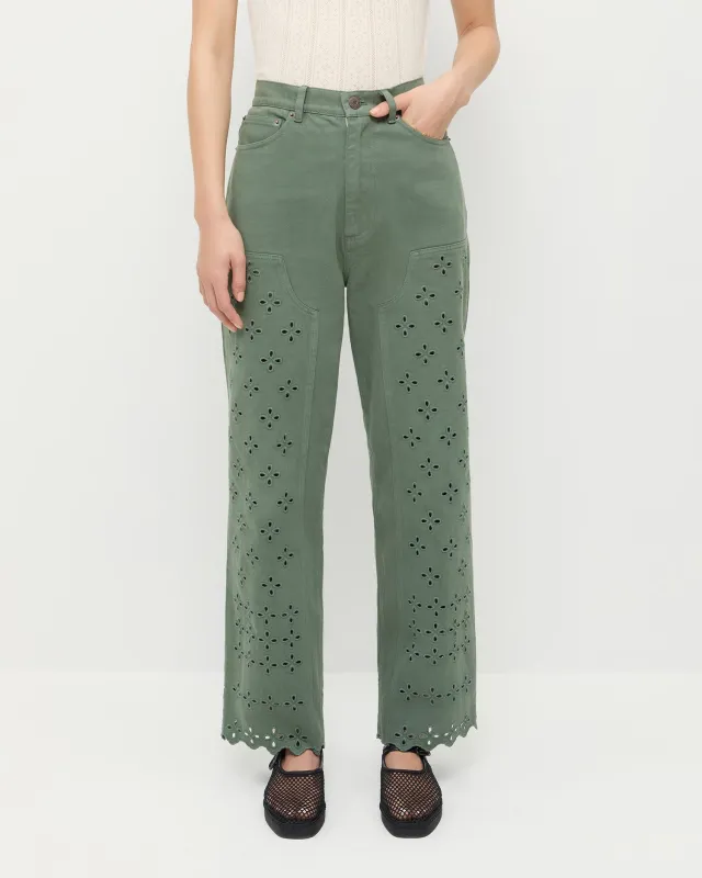 Demi Embroidered Pant sold by Loeffler Randall