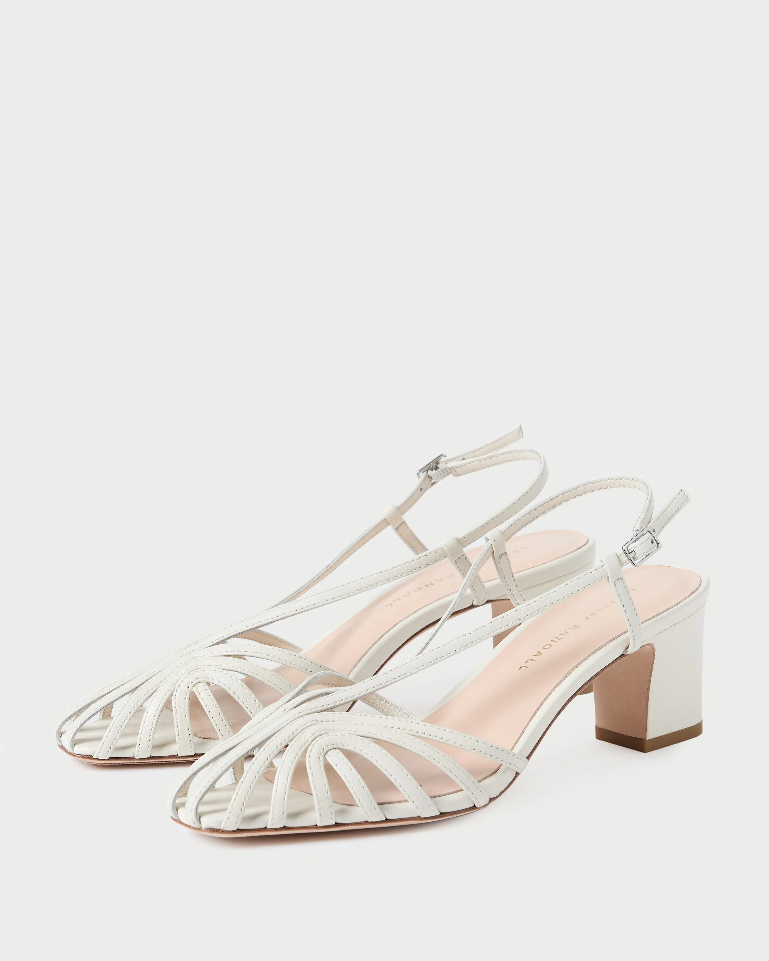 Priscilla Cream Heeled Sandal sold by Loeffler Randall product image thumbnail 4