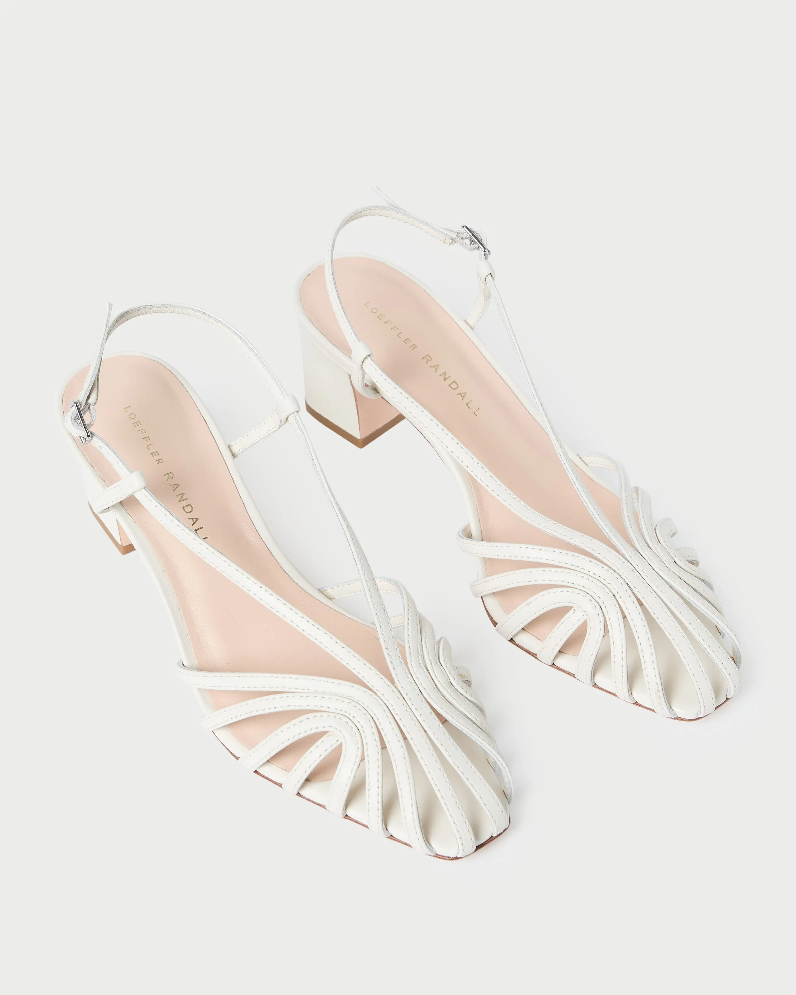 Priscilla Cream Heeled Sandal sold by Loeffler Randall product image thumbnail 3