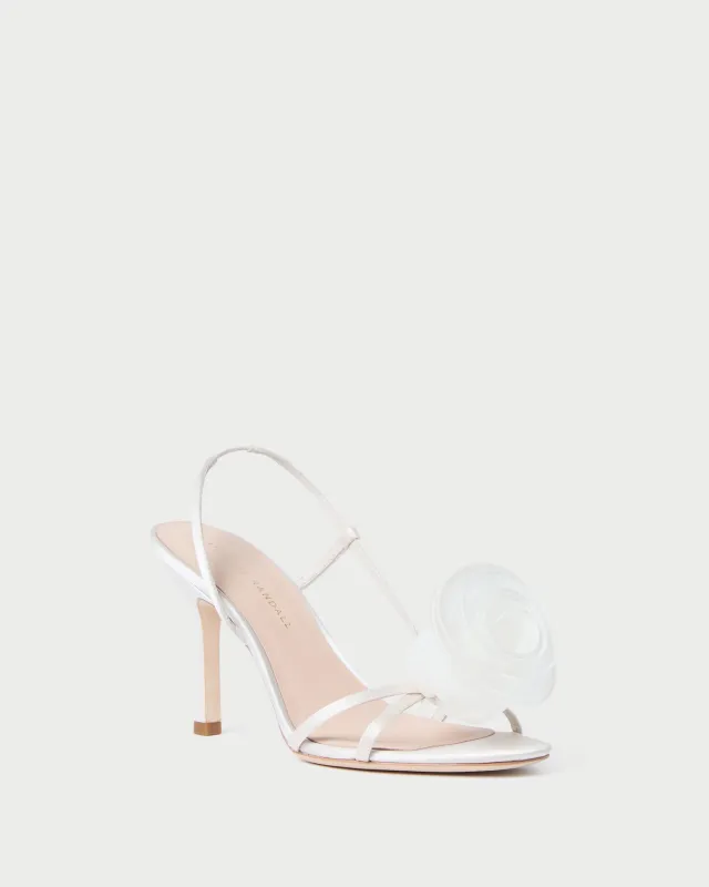 Steph Cream Organza Rose Sandal sold by Loeffler Randall