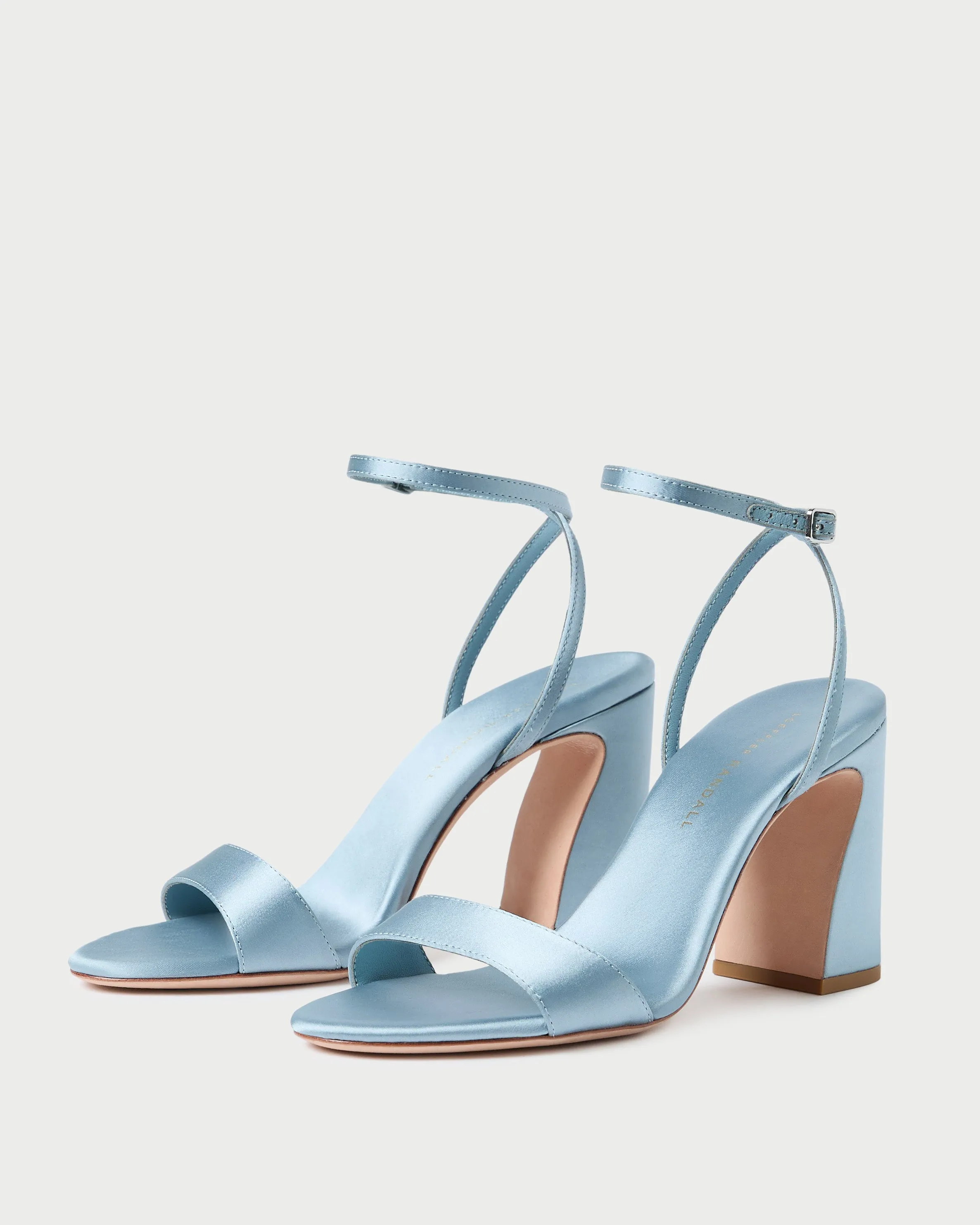 Malia Blue Satin Curved-Heel Sandal sold by Loeffler Randall product image thumbnail 4