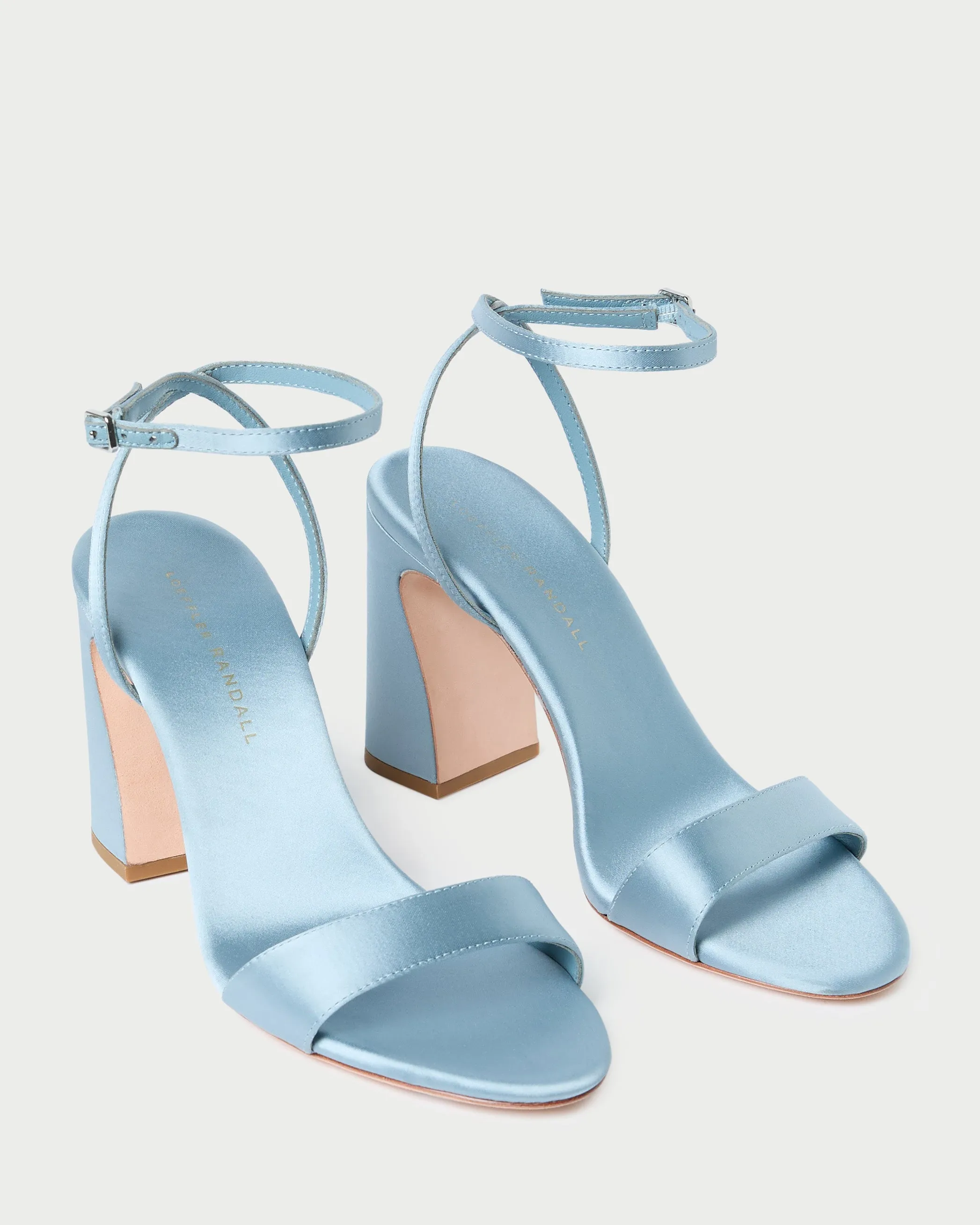 Malia Blue Satin Curved-Heel Sandal sold by Loeffler Randall product image thumbnail 3