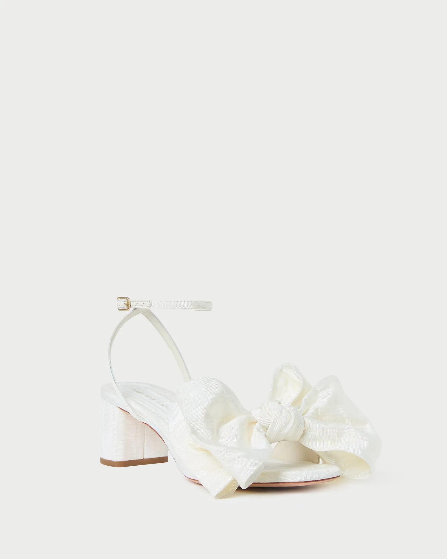 Carmen Cream Moiré Bow Sandal sold by Loeffler Randall