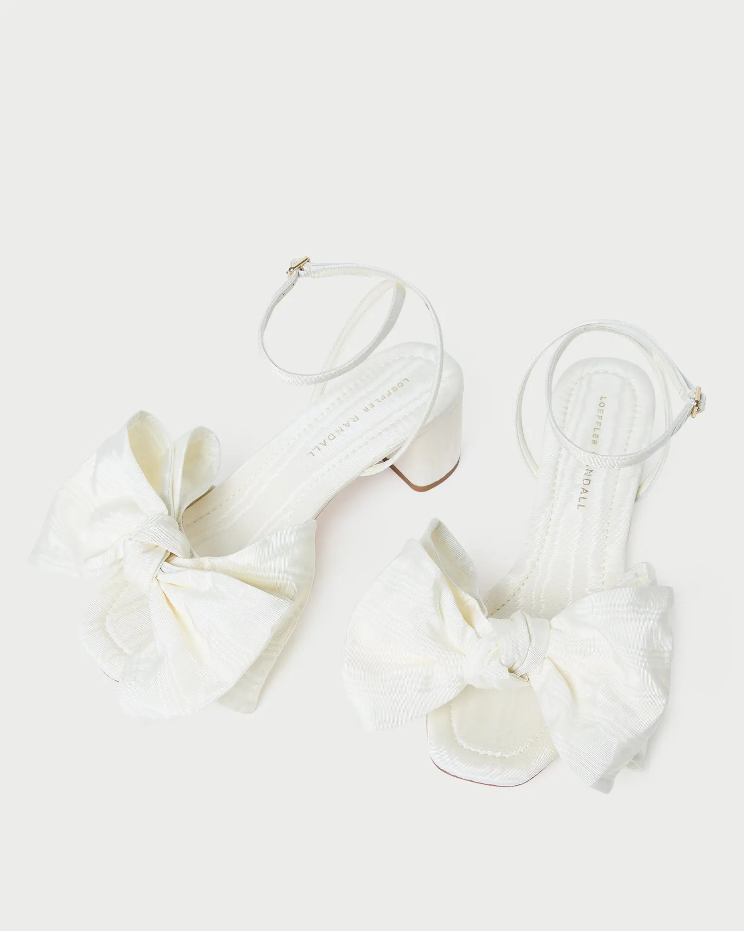 Carmen Cream Moiré Bow Sandal sold by Loeffler Randall product image thumbnail 4