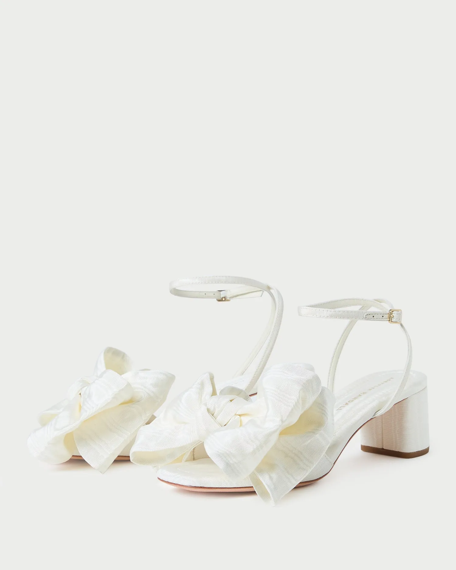Carmen Cream Moiré Bow Sandal sold by Loeffler Randall product image thumbnail 5