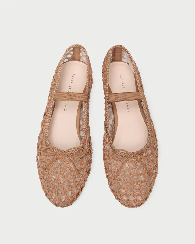 Leonie Brown Crochet Ballet Flat sold by Loeffler Randall