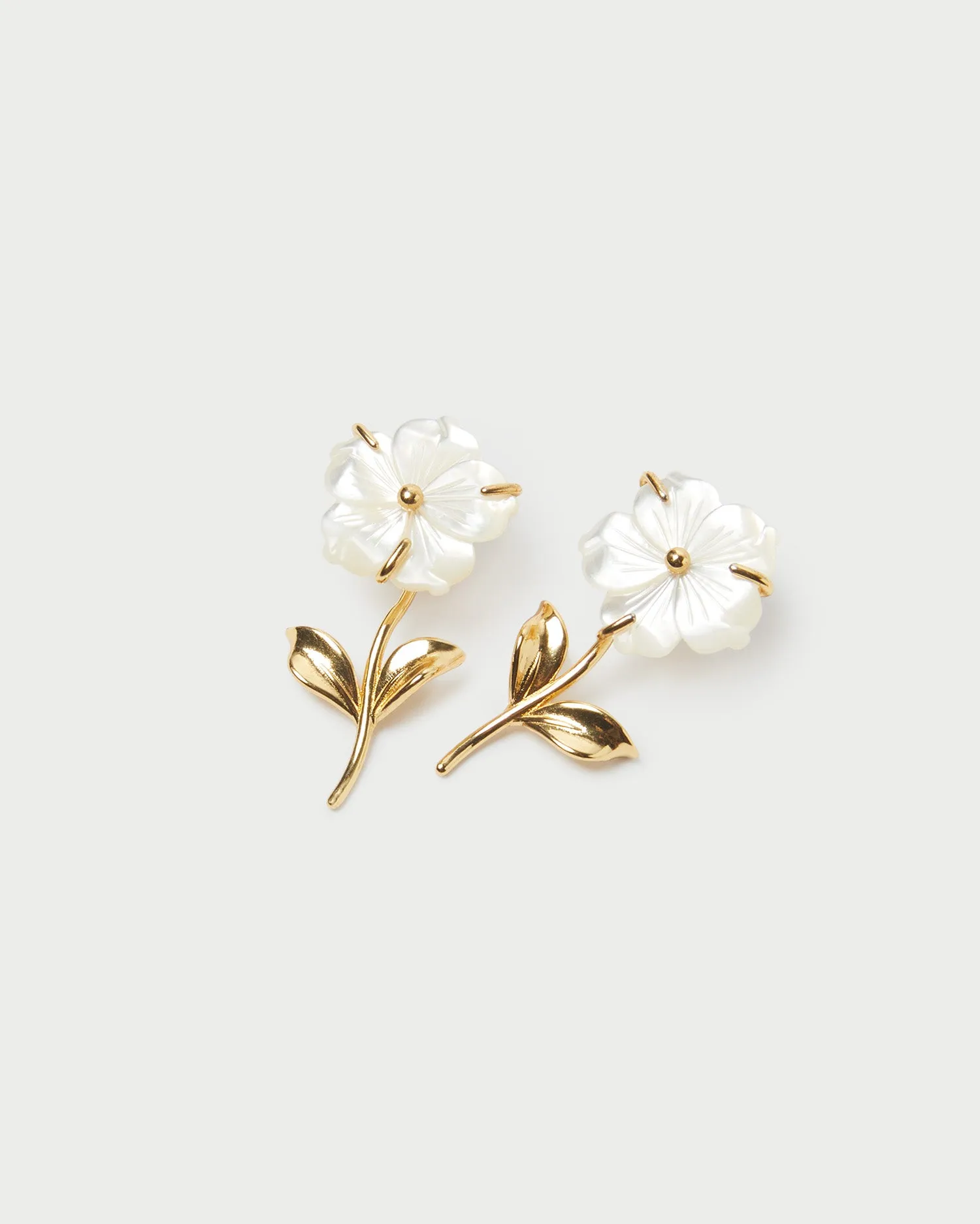 Mai Gold/Pearl Flower Earrings sold by Loeffler Randall product image thumbnail 2