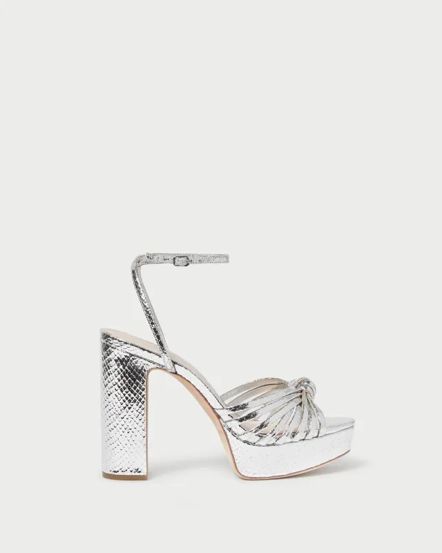 Rivka Silver Knot Platform Sandal sold by Loeffler Randall
