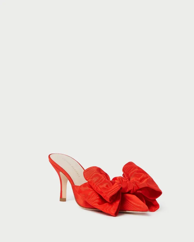 Margot Red Moiré Bow Mule sold by Loeffler Randall