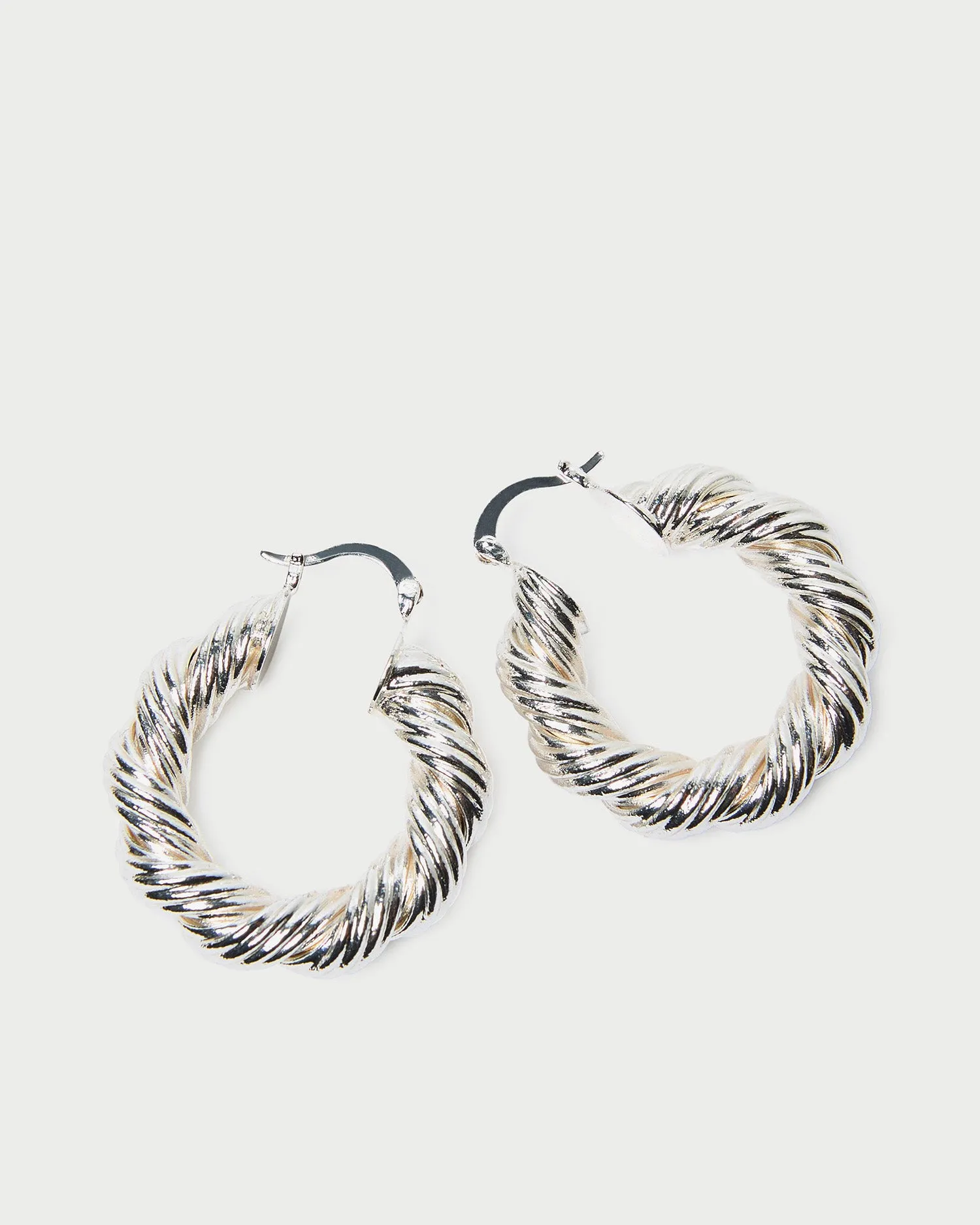 Atticus Silver Twisted Hoop Earrings sold by Loeffler Randall product image thumbnail 2