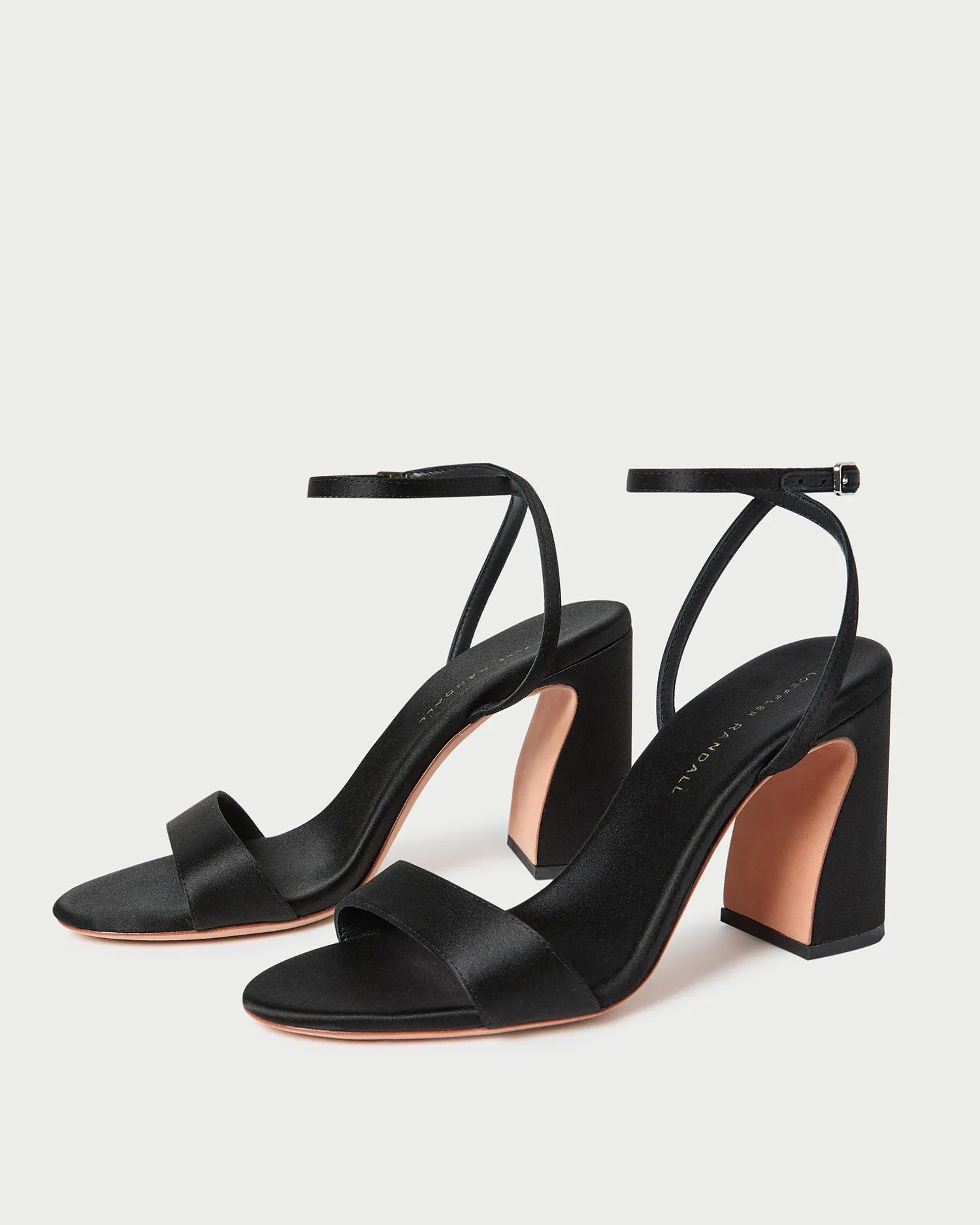 Malia Black Satin Curved-Heel Sandal sold by Loeffler Randall product image thumbnail 5