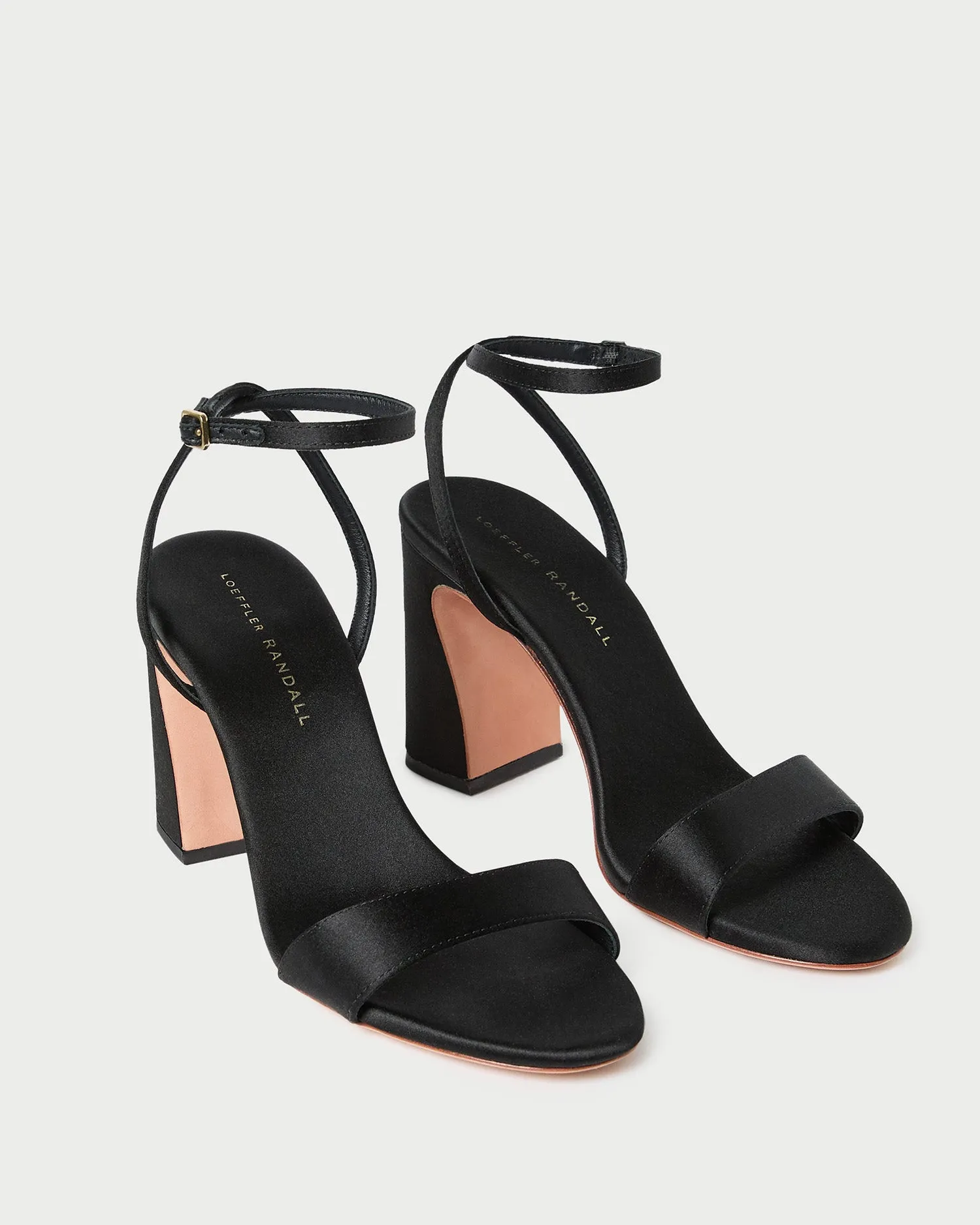 Malia Black Satin Curved-Heel Sandal sold by Loeffler Randall product image thumbnail 4