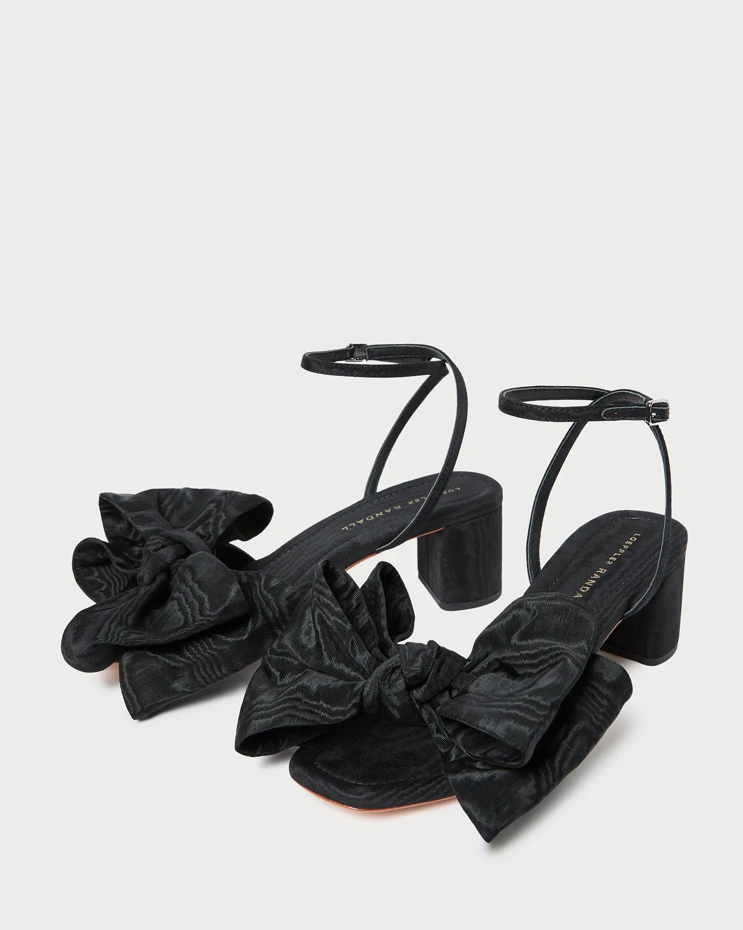 Carmen Black Moiré Bow Sandal sold by Loeffler Randall product image thumbnail 5
