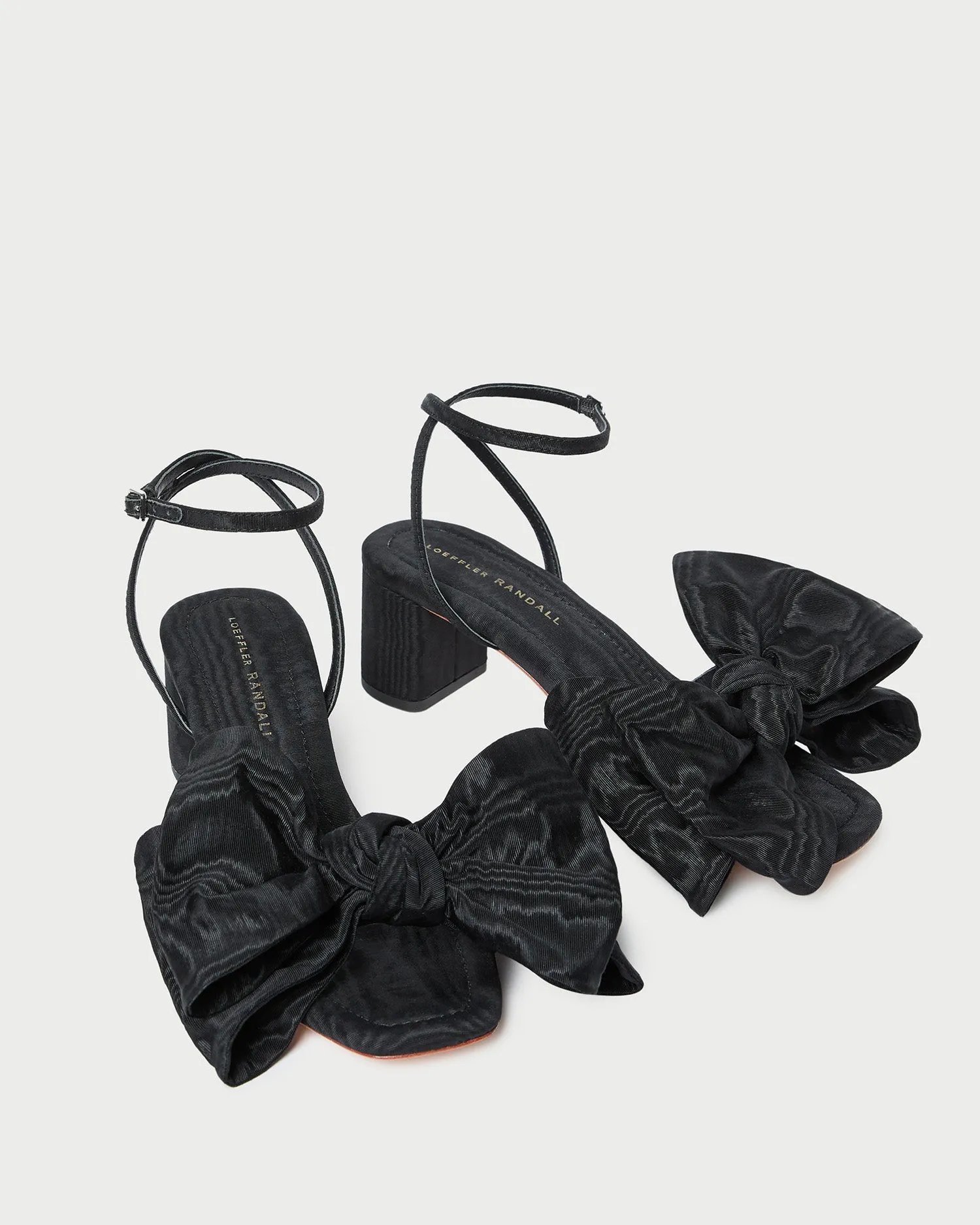 Carmen Black Moiré Bow Sandal sold by Loeffler Randall product image thumbnail 3