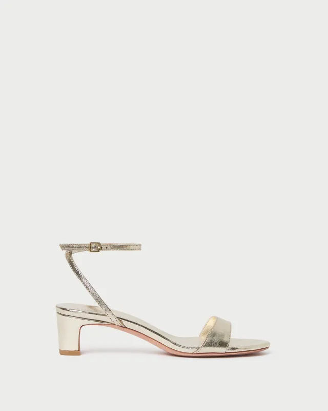 Alice Champagne Leather Sandal sold by Loeffler Randall