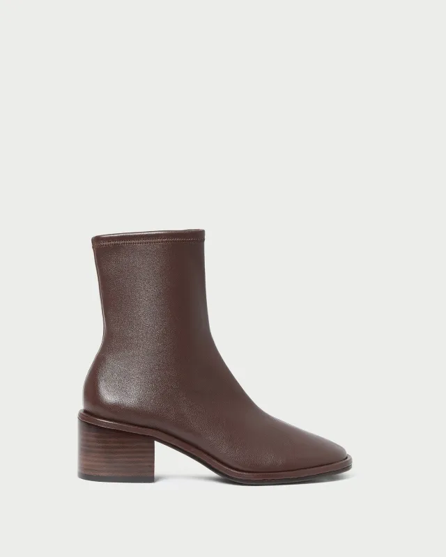 Roxy Espresso Leather Ankle Bootie sold by Loeffler Randall