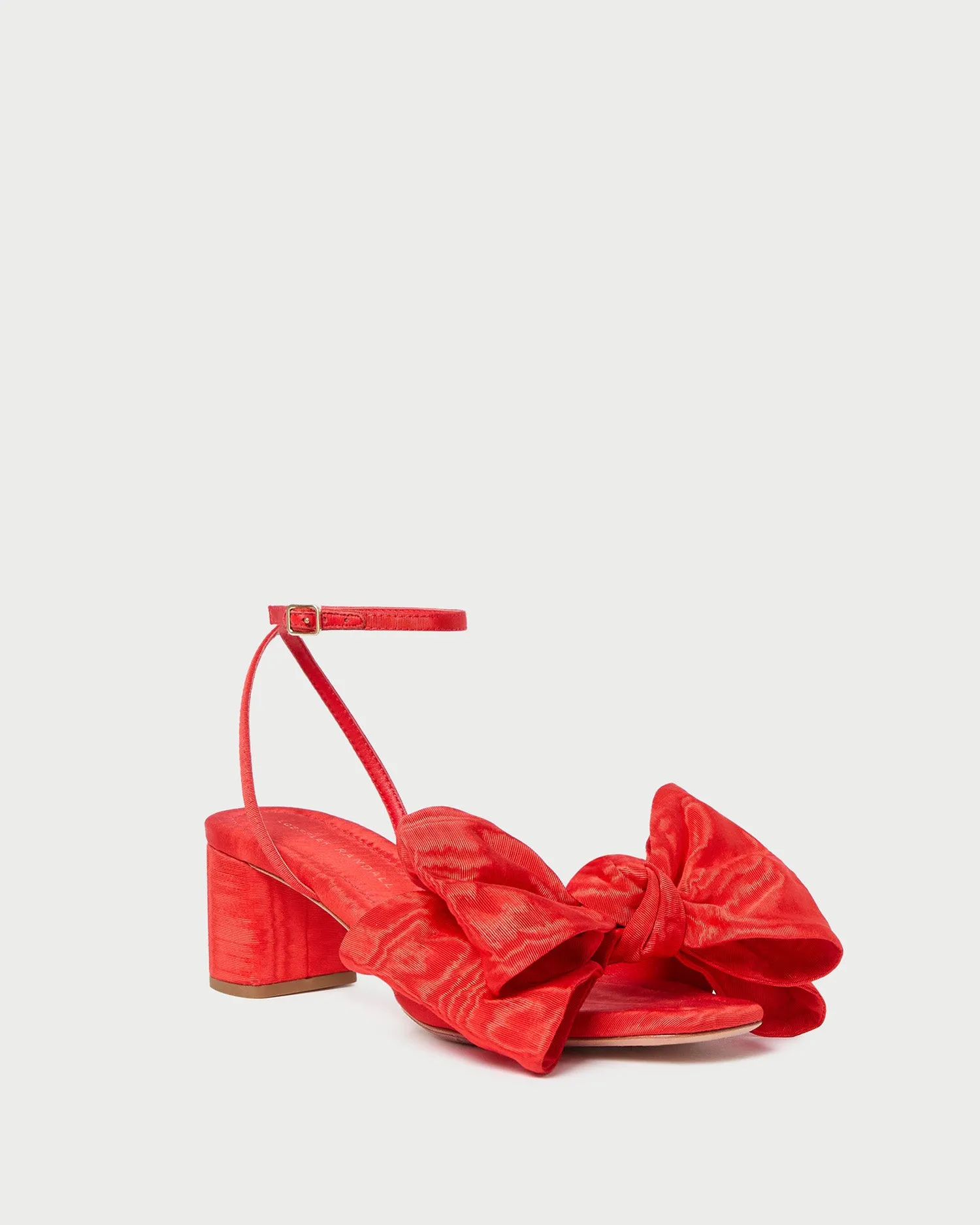 Carmen Red Moiré Bow Sandal sold by Loeffler Randall