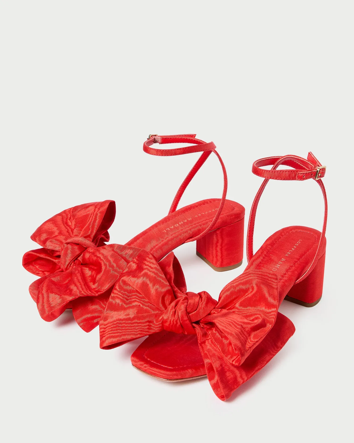 Carmen Red Moiré Bow Sandal sold by Loeffler Randall product image thumbnail 3