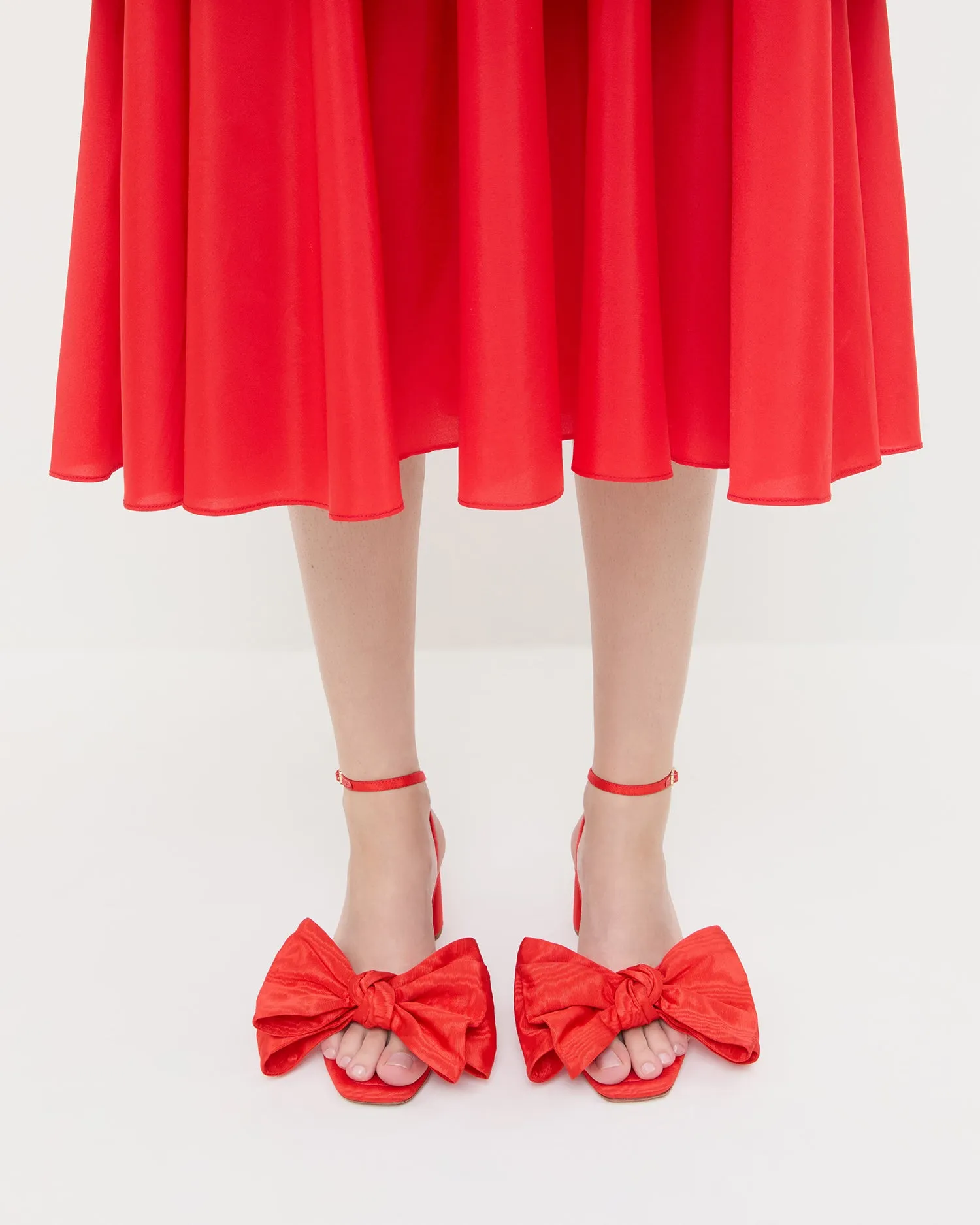 Carmen Red Moiré Bow Sandal sold by Loeffler Randall product image thumbnail 2