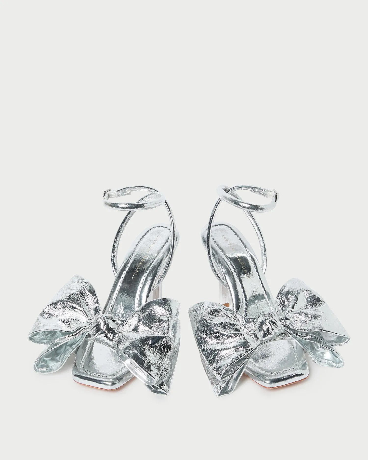 Marlena Silver Leather Bow Sandal sold by Loeffler Randall product image thumbnail 3