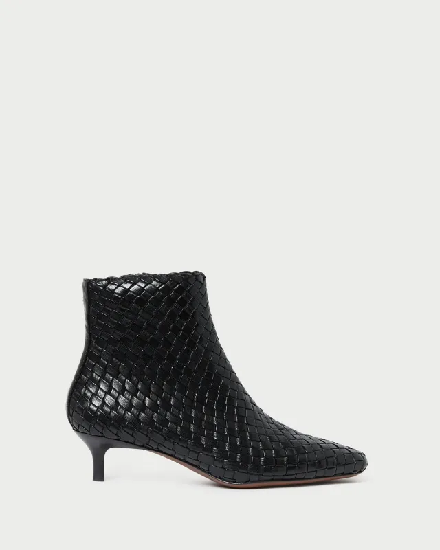 Marcella Black Woven Ankle Boot sold by Loeffler Randall