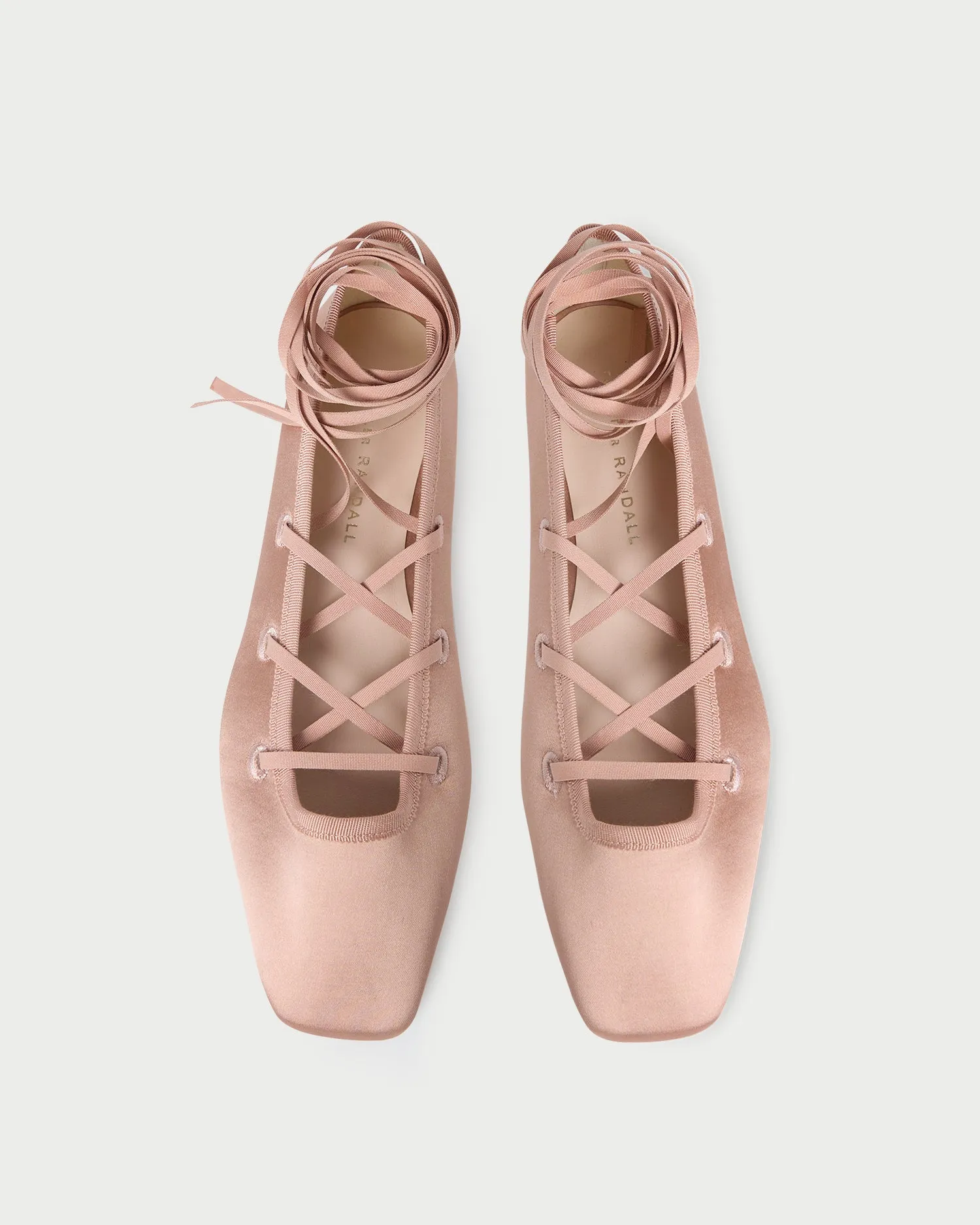 Louisa Blush Lace-Up Ballet Flat sold by Loeffler Randall