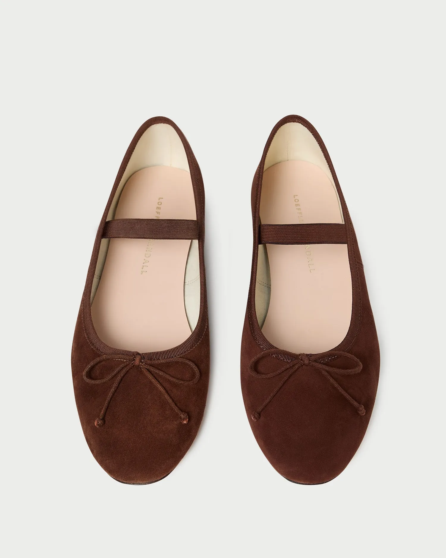 Leonie Espresso Suede Ballet Flat sold by Loeffler Randall