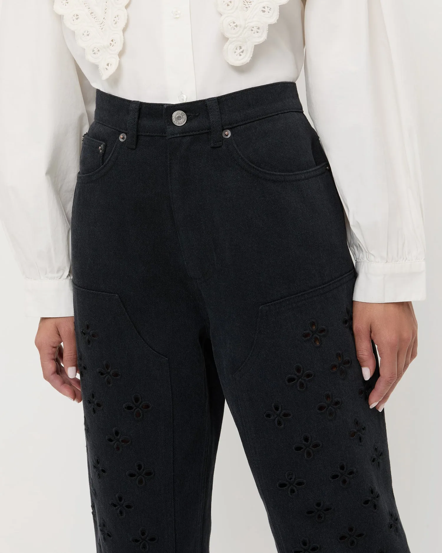 Demi Embroidered Pant sold by Loeffler Randall product image thumbnail 4