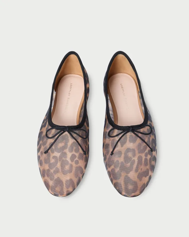 Landon Leopard Mesh Ballet Flat sold by Loeffler Randall