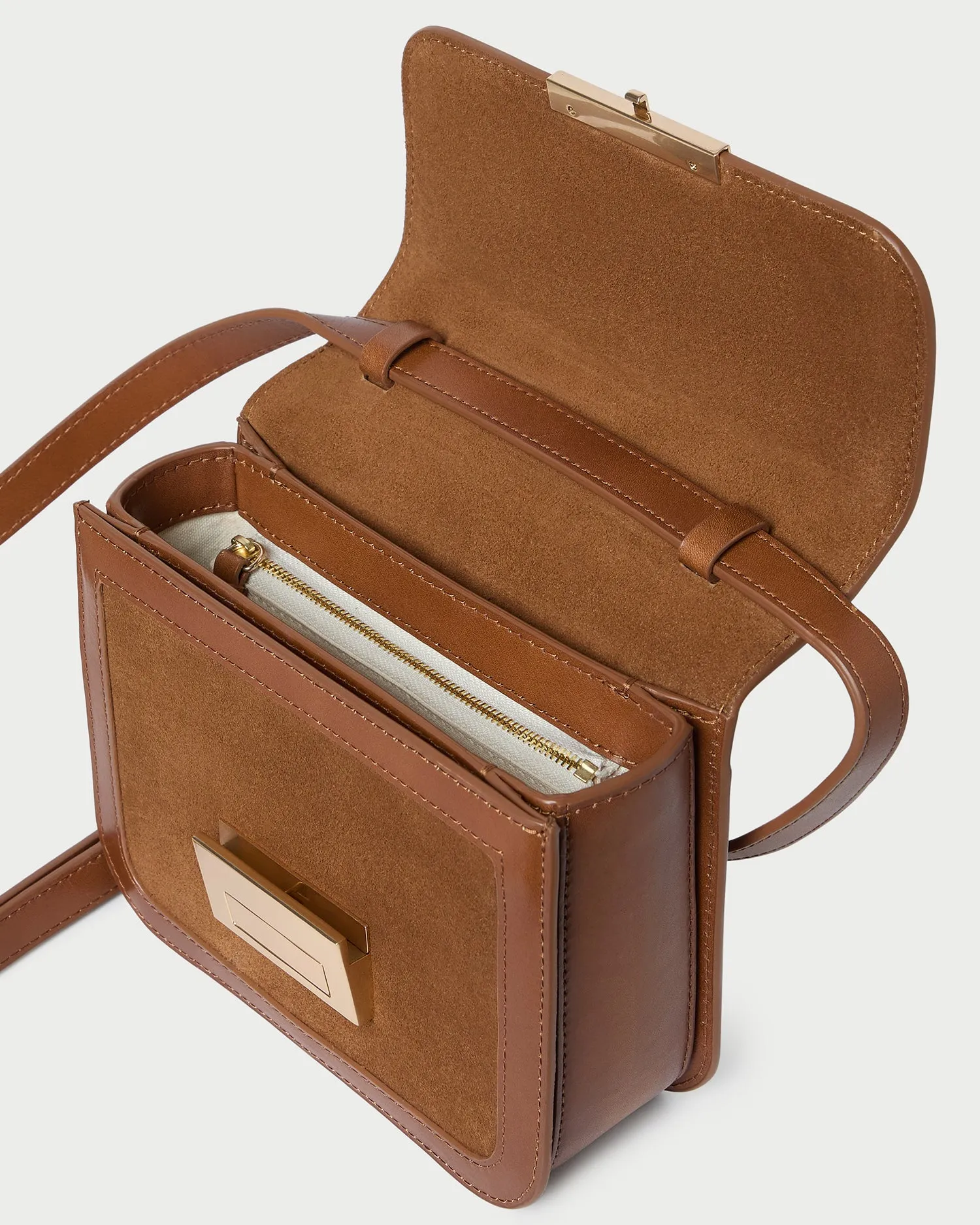 Desi Cacao Suede Crossbody sold by Loeffler Randall product image thumbnail 4