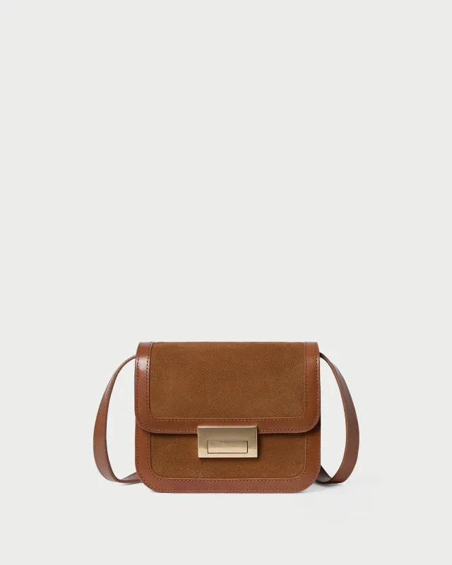Desi Cacao Suede Crossbody sold by Loeffler Randall