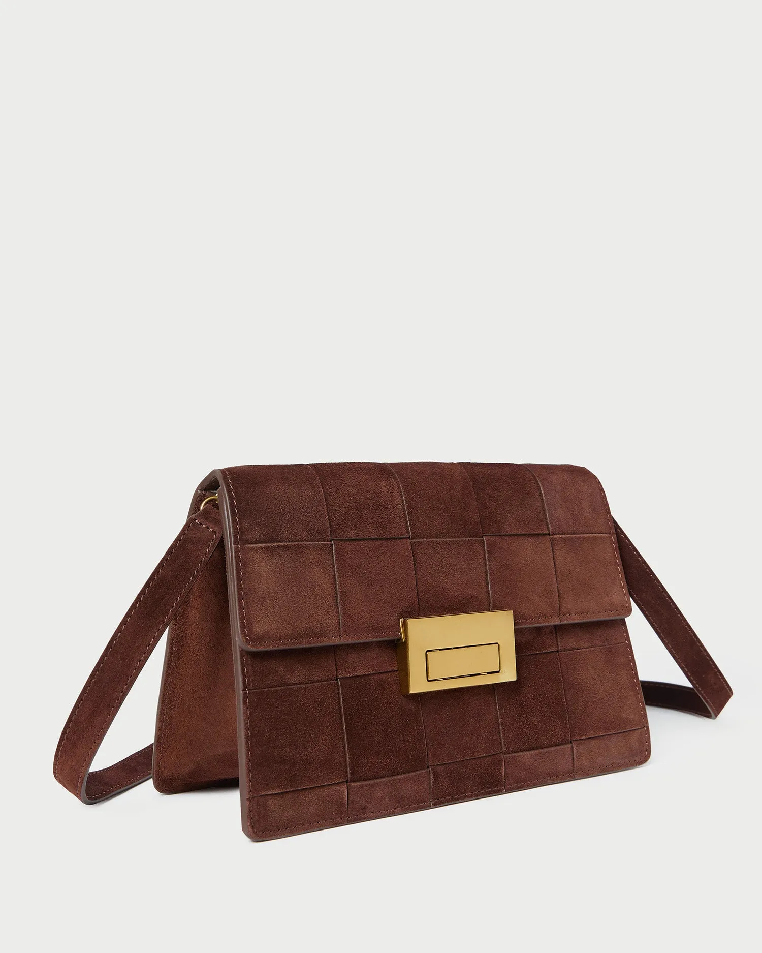 Delphine Espresso Suede Shoulder Bag sold by Loeffler Randall product image thumbnail 4