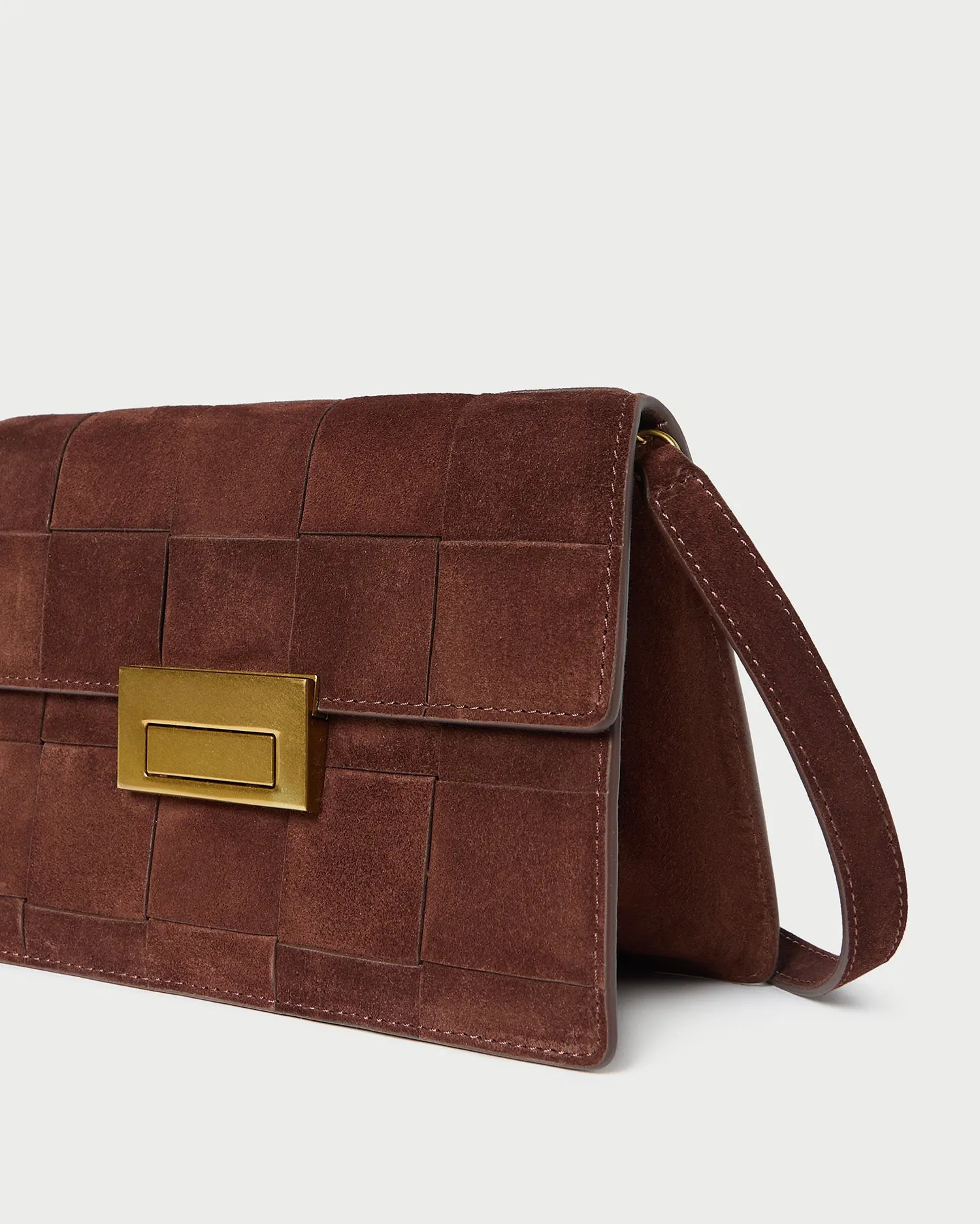 Delphine Espresso Suede Shoulder Bag sold by Loeffler Randall product image thumbnail 2