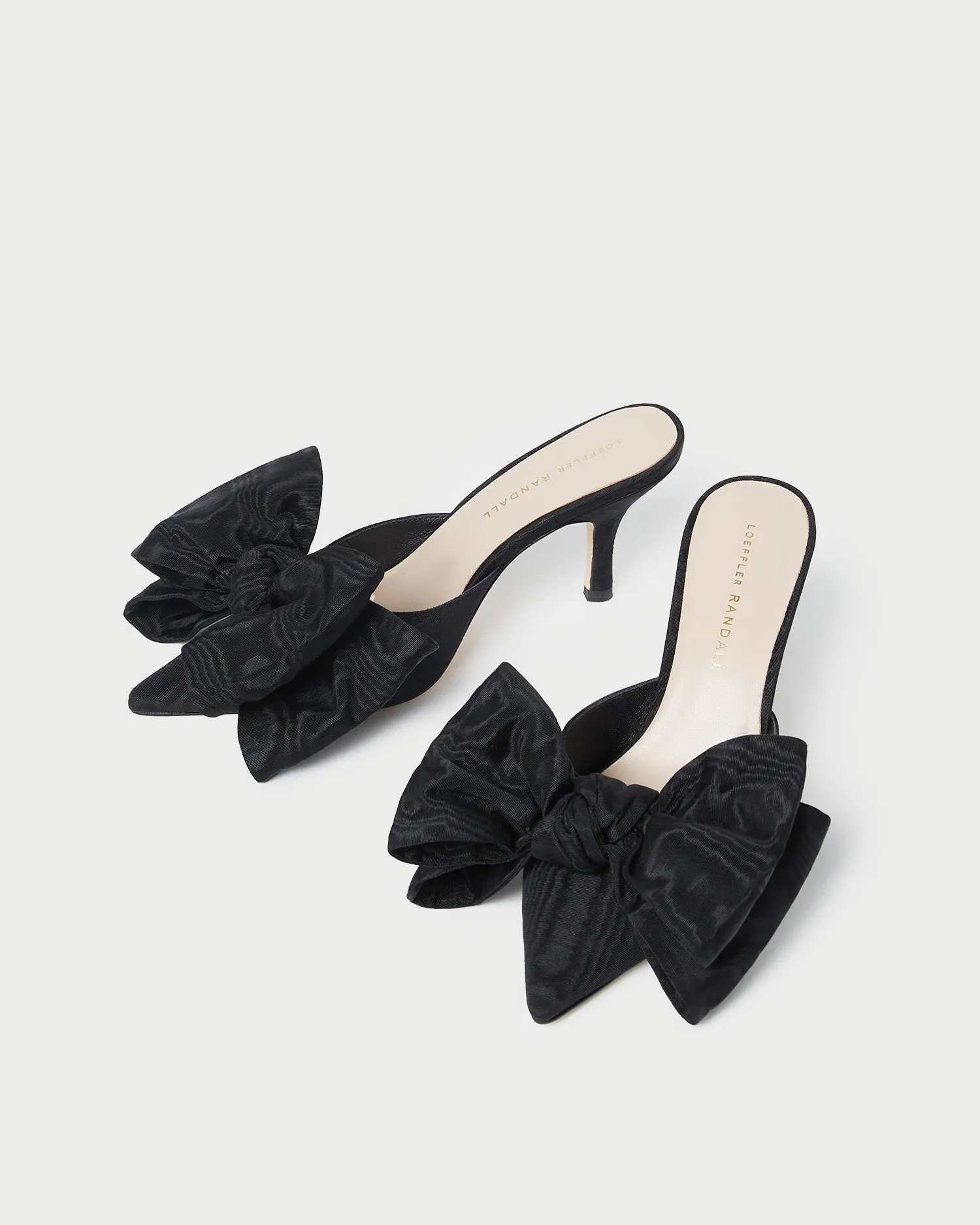 Margot Black Moiré Bow Mule sold by Loeffler Randall product image thumbnail 4
